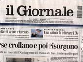 El diario 'Il Giornale', propiedad de Berlusconi, fue el único periódico que salió a la calle