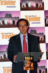 Javier Pascual, consejero delegado de Condé Nast España, durante la presentación de la publicación