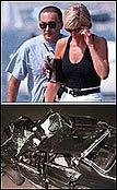 Los fotógrafos tomaron imágenes de la pareja antes y después del accidente
