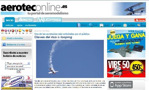 La aplicación Iphone de www.aeroteconline.es ha tenido un enorme éxito