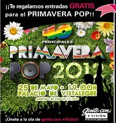 MasVisión regala cuatro entradas dobles para el Primavera Pop 