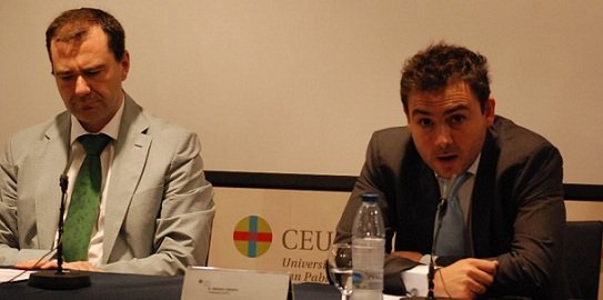 Sergio Crespo y José Francisco Serrano, durante el III Encuentro de la AEPG