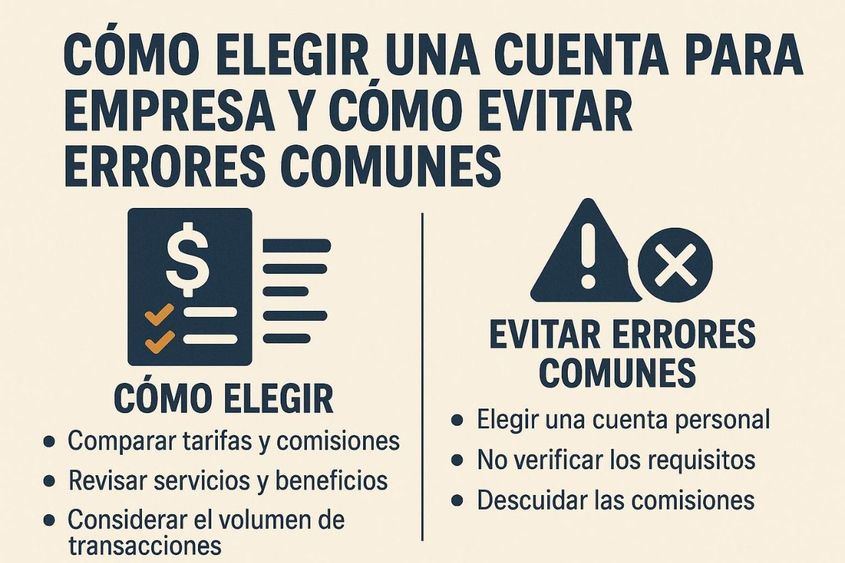 Cómo elegir una cuenta para empresa y cómo evitar errores comunes