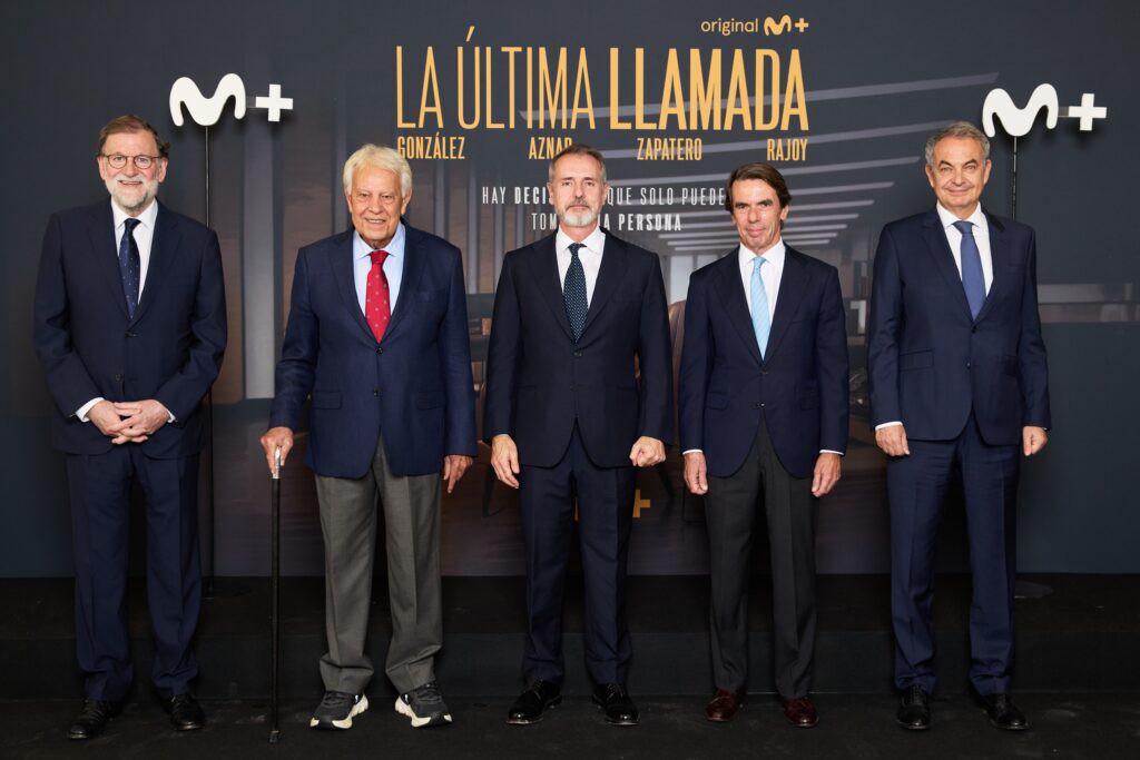 Movistar Plus+ presenta a los últimos expresidentes de España en su nueva serie documental 'La última llamada'