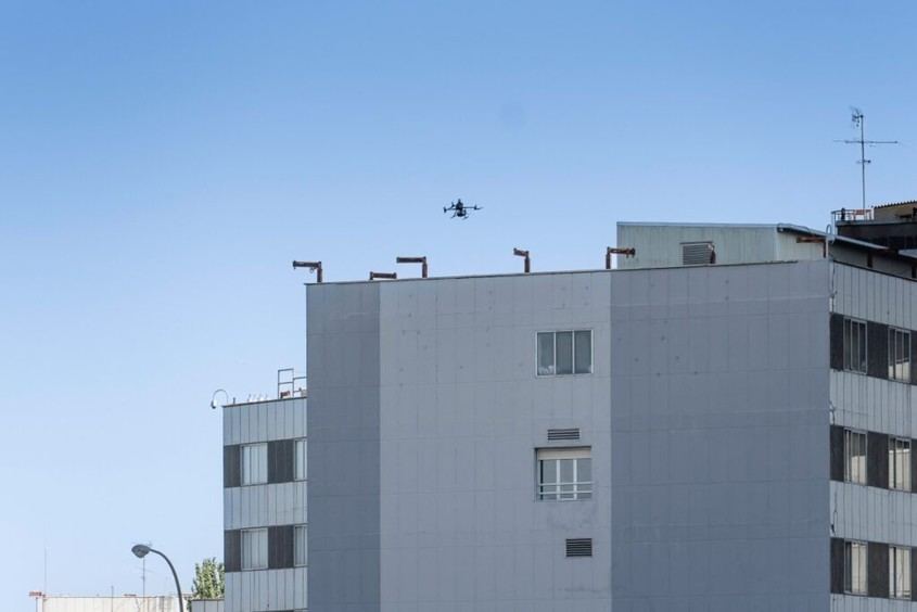 ITG prueba un dron para transportar suministros médicos entre hospitales en Madrid