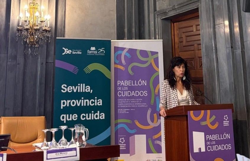 La ministra de Igualdad aboga por redes internacionales para mejorar los cuidados