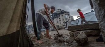 Tormentas invernales causan estragos en Gaza y afectan a 65,000 familias