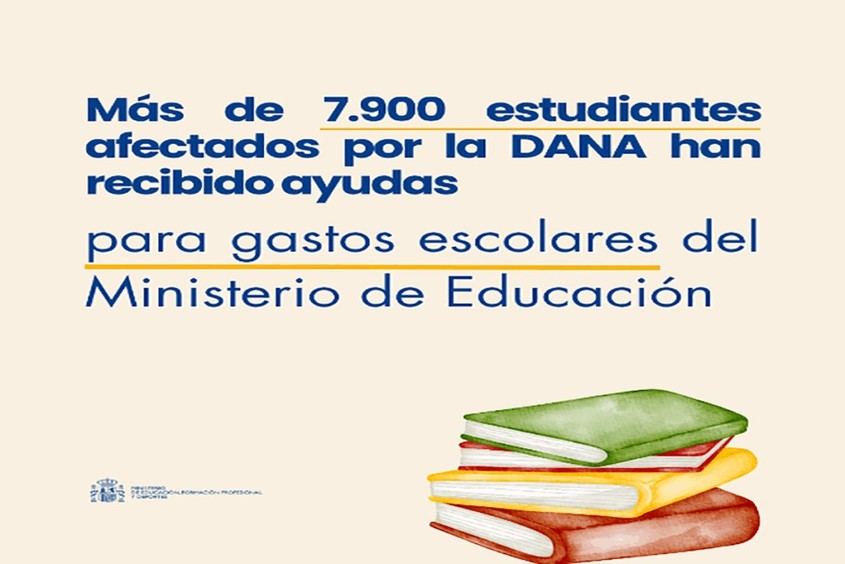 Más de 7.900 estudiantes reciben ayudas escolares tras la DANA