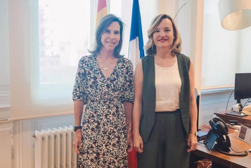 Pilar Alegría y la embajadora de Francia abordan cooperación educativa en España
